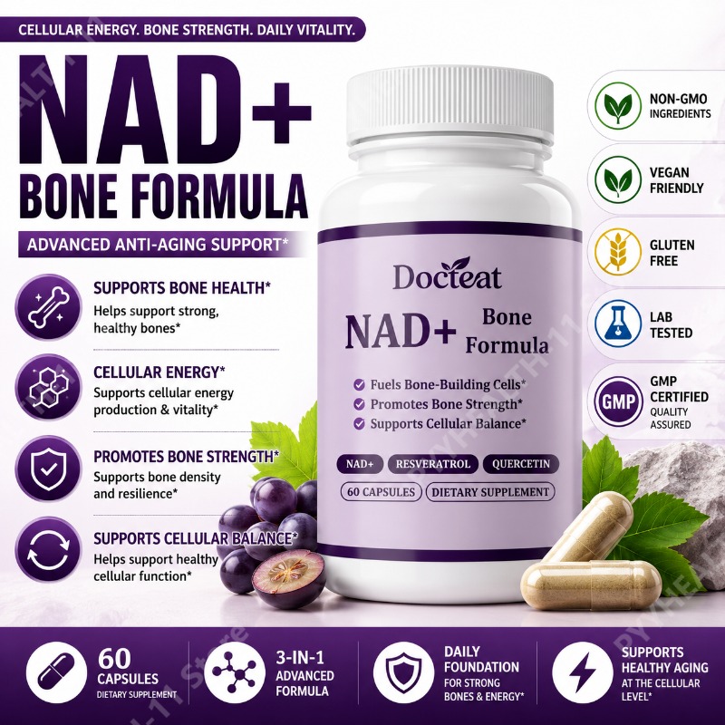 Wellness Quercetin - كبسولات دوكتيت NAD+ مع الريسفيراترول والكيرسيتين،