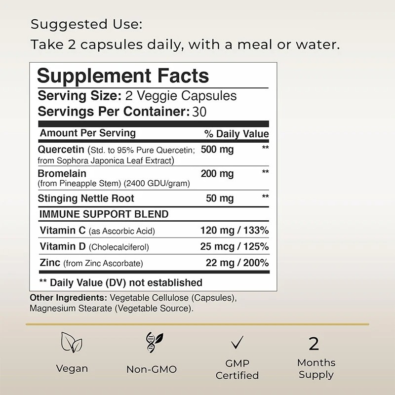 كويرسيتين يحتوي على فيتامين سي - مراجعة Wellness Quercetin وسعره