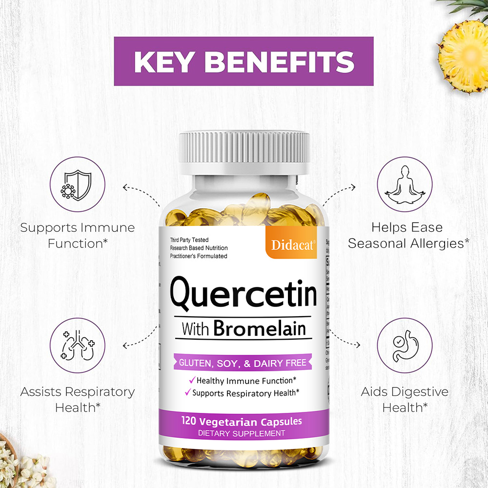 كبسولات الكيرسيتين والبروميلين - مراجعة Wellness Quercetin وسعره