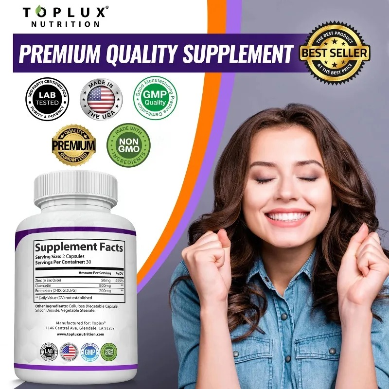 كبسولات الكيرسيتين والبروميلين - مراجعة Wellness Quercetin وسعره
