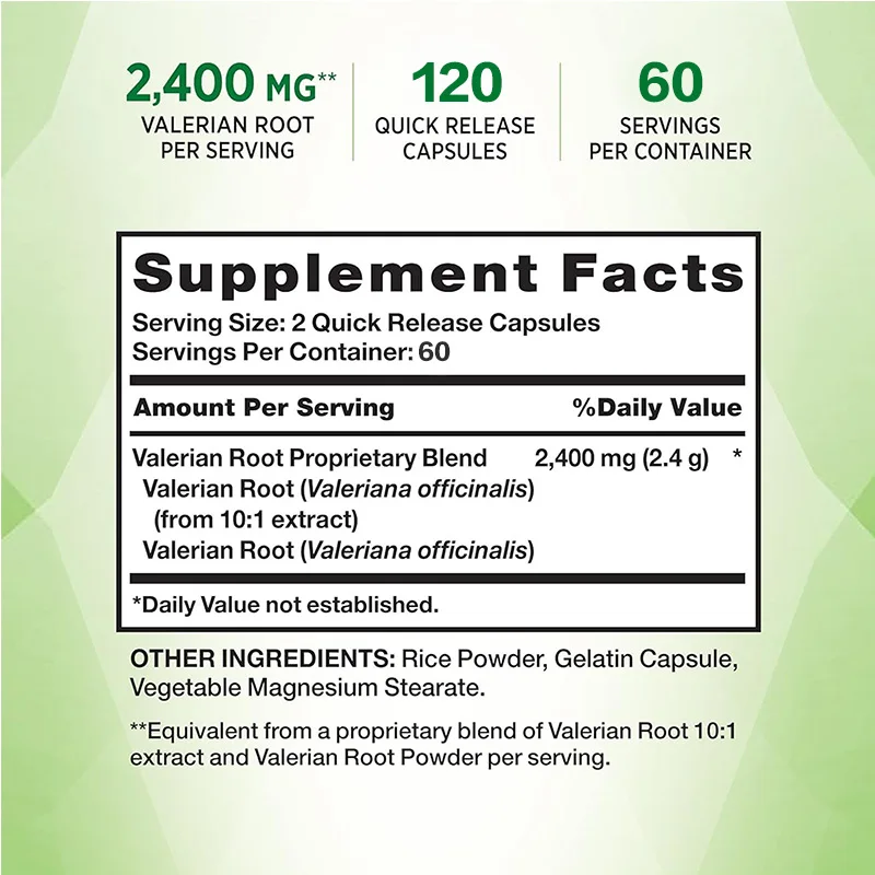 كبسولات جذر فاليريان - تساعد ع - مراجعة Valerian Root Capsule وسعره
