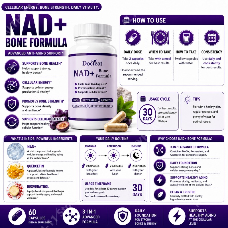 كبسولات دوكتيت NAD+ مع الريسفي - مراجعة Wellness Quercetin وسعره